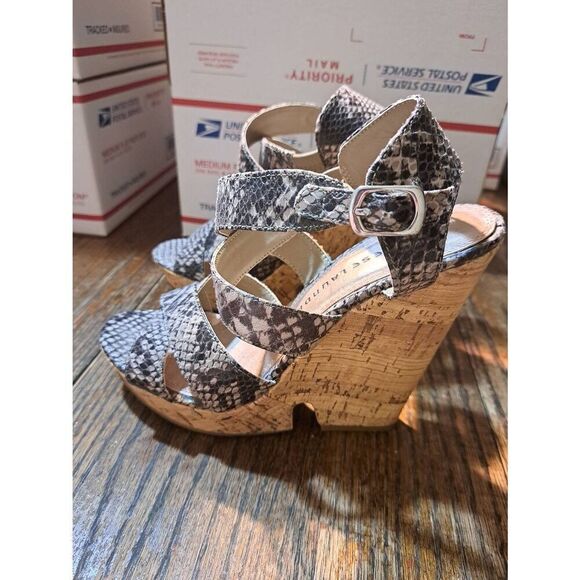 6.5M Chinese Laundry Z-Gumdrop Cork Platform Wedge Heel Open Toe Shoes Sandals - Picture 4 of 8